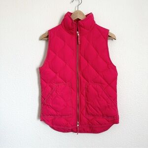 J. Crew Factory Coral Pink Puffer Vest - Size XS